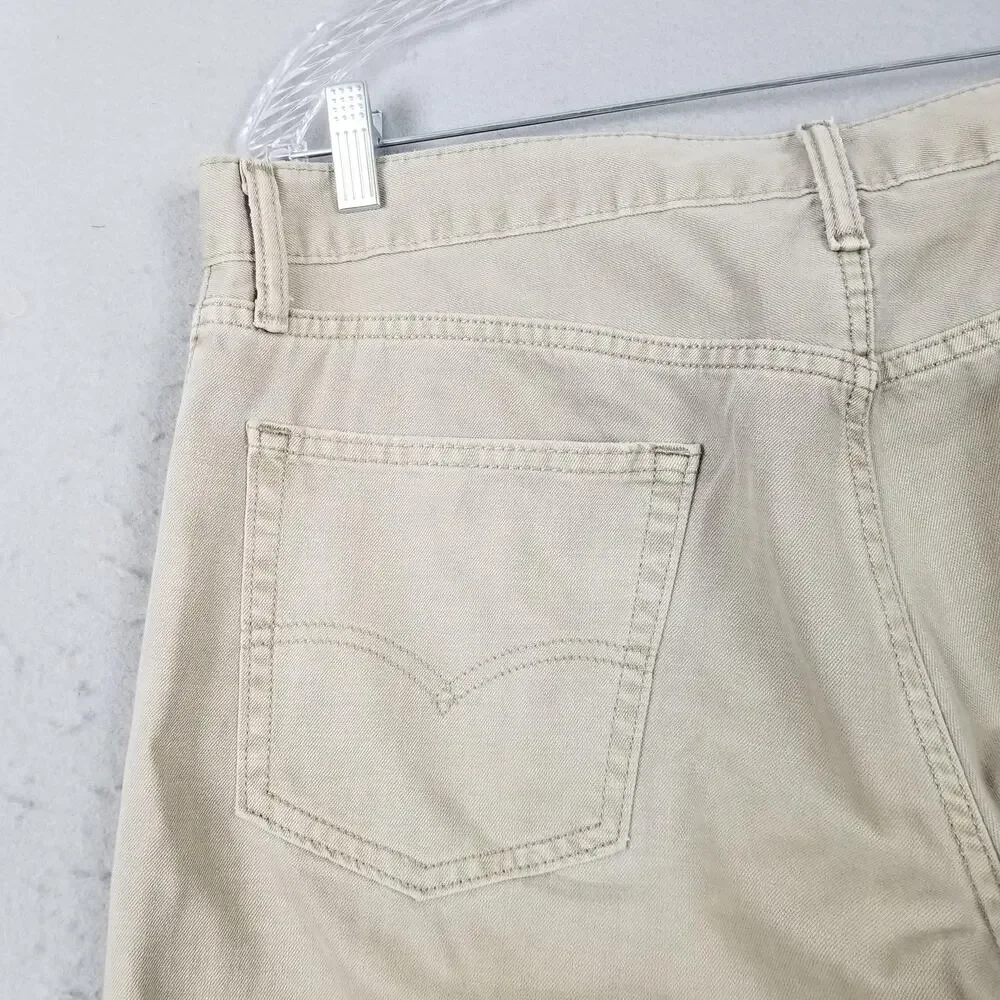 Levis 514 Jeans Mens 36x30 Light Beige‎ Straight Leg Denim Casual Regular Fit